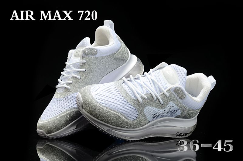 Women 2020 Nike Air Max 720 White Grey Shoes